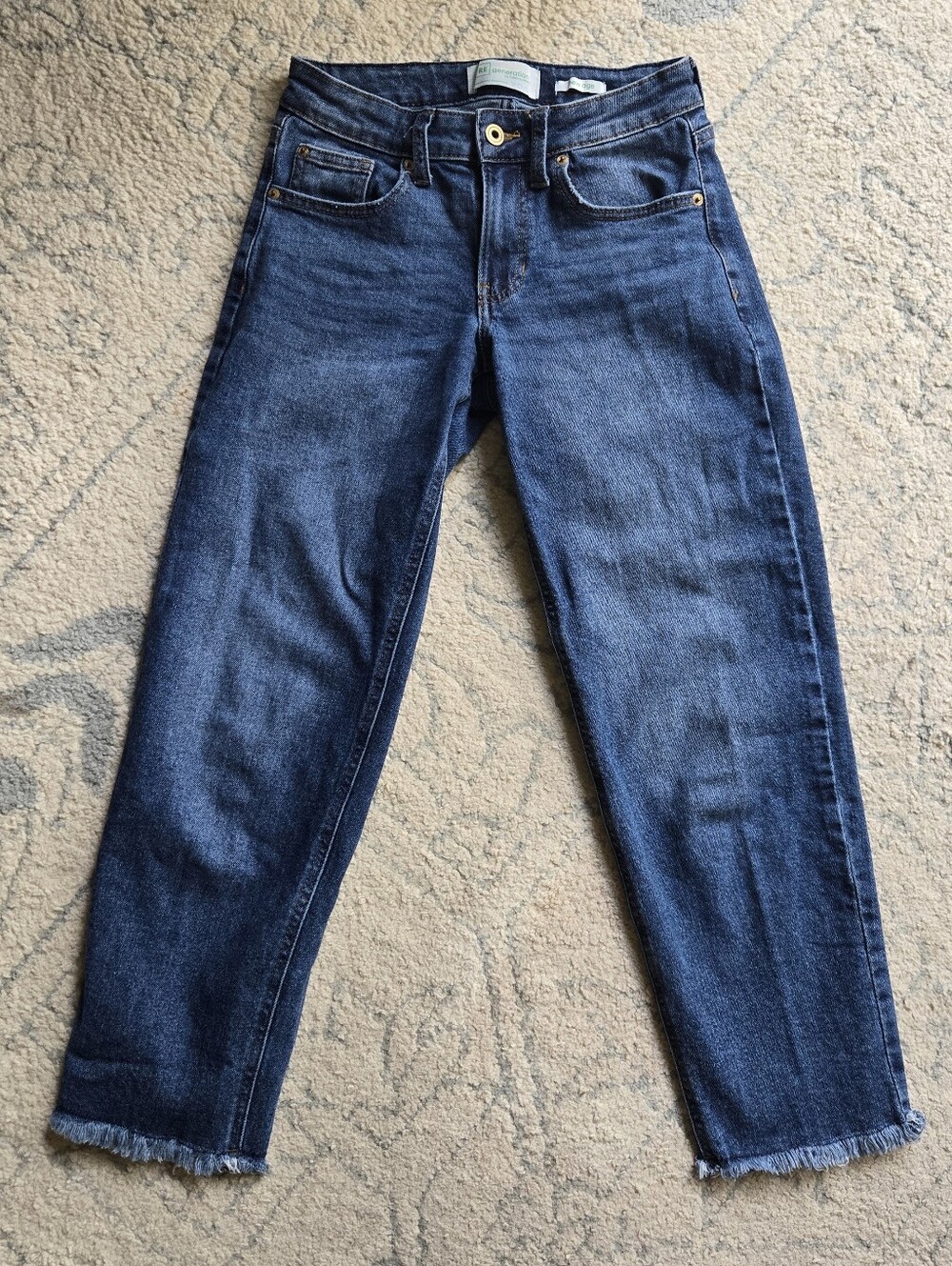 Classic Straight-Leg Women’s Jeans in Dark Blue Low Rise